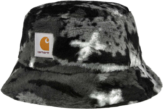  Carhartt Wip Cappello High Plains Bucket Hat Jacquard Black Uomo Nero