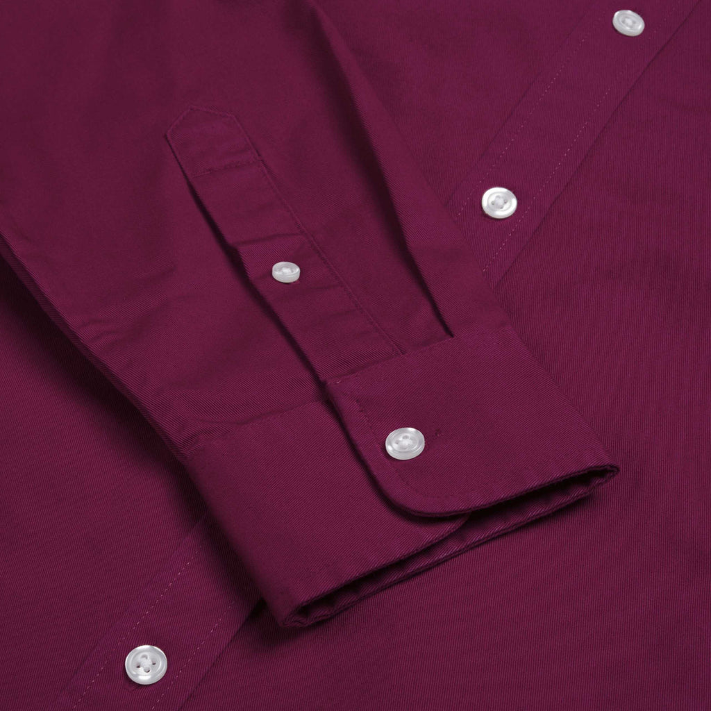  Carhartt Wip Carhartt Camicia L/s Madison Shirt Tango Wax Bordeaux Uomo - 5