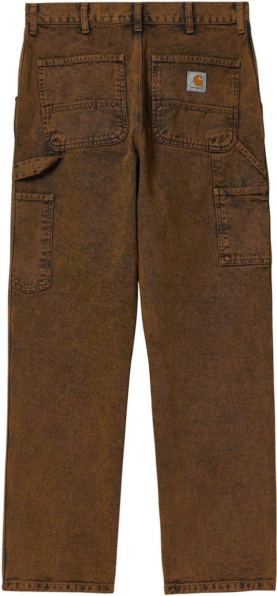  Carhartt Wip Pantaloni Jeans Single Knee Pant Tawny Crater Wash Uomo Arancione