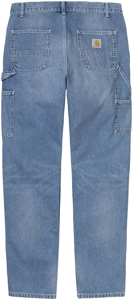  Carhartt Wip Pantaloni Jeans Ruck Single Knee Pant Blue Worn Bleached Uomo