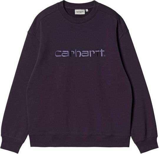  Carhartt Wip Felpa W' Sweatshirt Dark Iris Cold Viola Donna