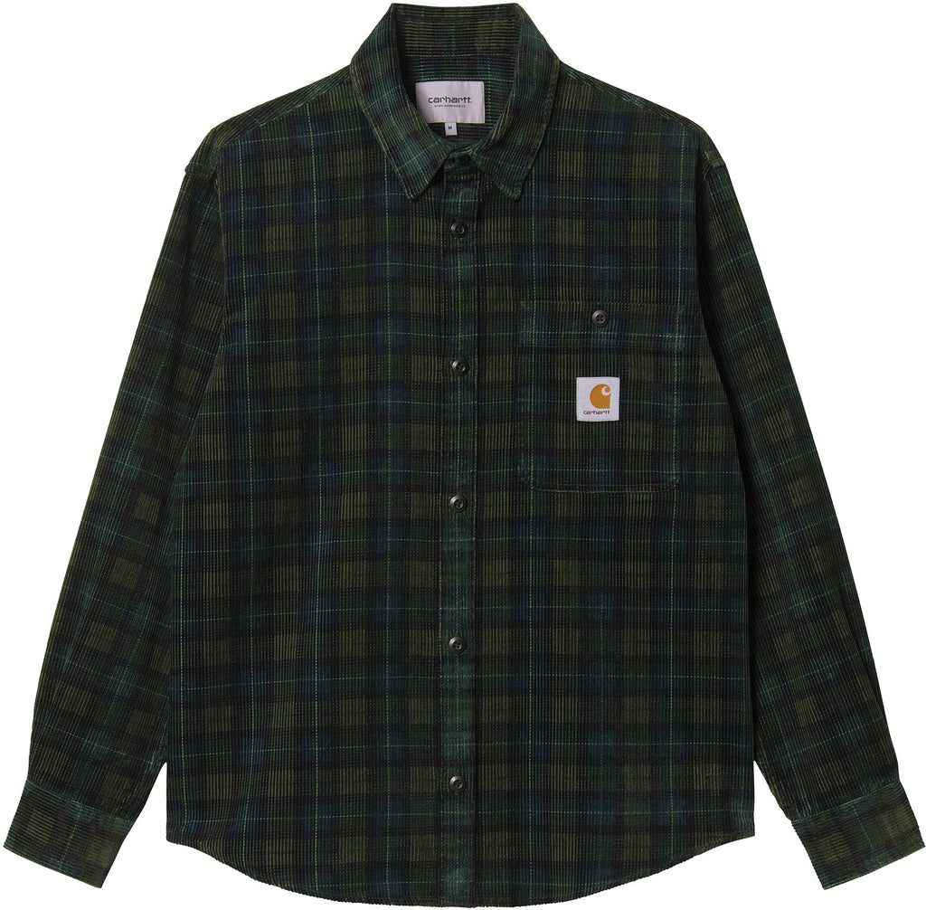  Carhartt Wip Camicia L/s Flint Shirt Breck Check Print Grove Uomo - 1