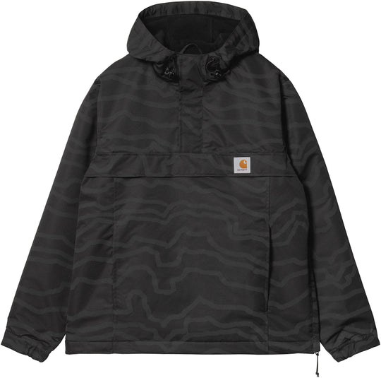  Carhartt Wip Giacca Nimbus Pullover Deep Freeze Print Black Reflective Uomo Nero