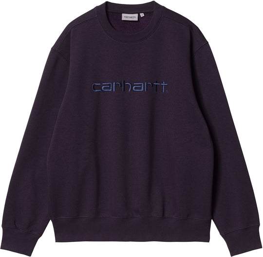  Carhartt Wip Felpa Sweat Dark Iris Cold Viola Uomo
