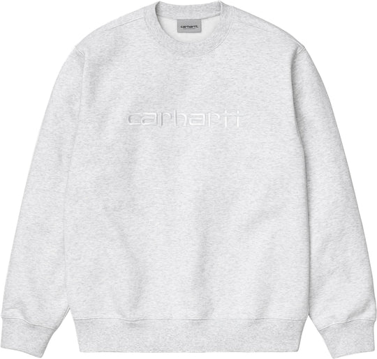  Carhartt Wip Felpa Sweat Ash Heather White Uomo Grigio