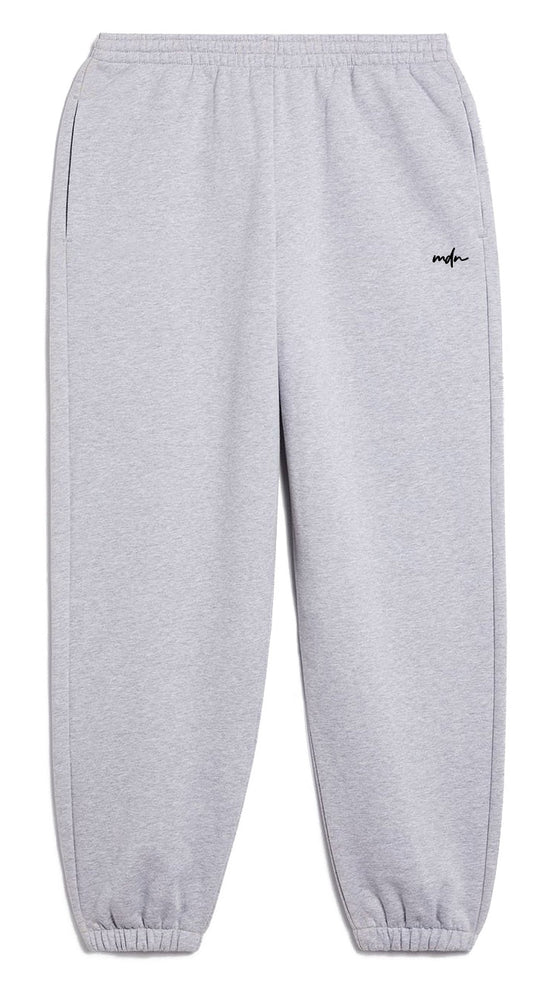  Mdn Pantaloni Embroidered Logo Sweatpant Grey Black Uomo Grigio