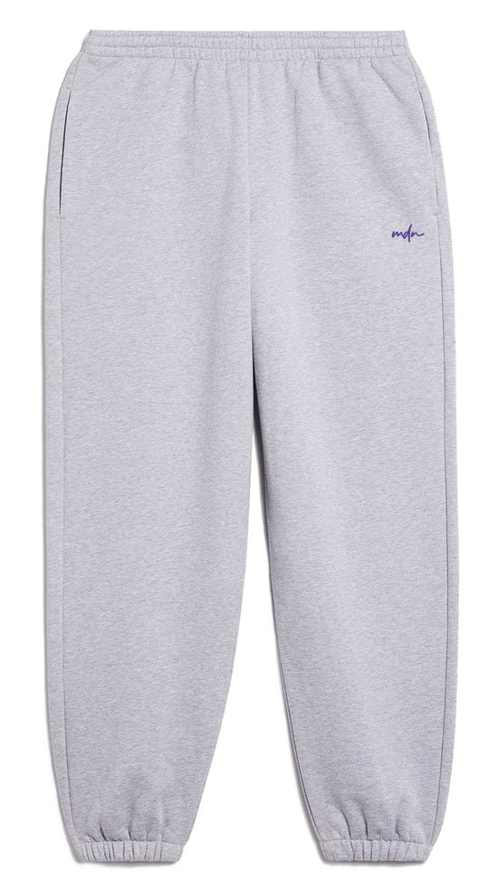  Mdn Pantaloni Embroidered Logo Sweatpant Grey Lilac Uomo Grigio