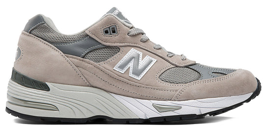 New Balance Scarpe Made In Uk 991 Leather Grey Uomo Grigio
