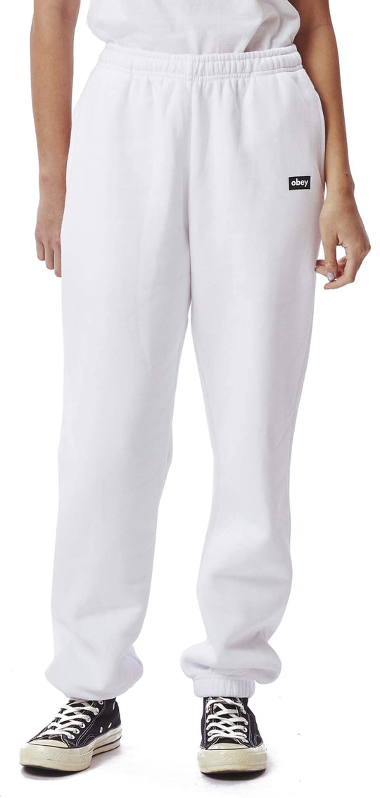  Obey Pantaloni Tag Hook Up Set Sweatpant White Uomo Bianco