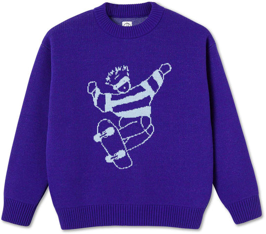  Polar Skate Co. Maglione Skate Dude Knit Sweater Purple Uomo Viola