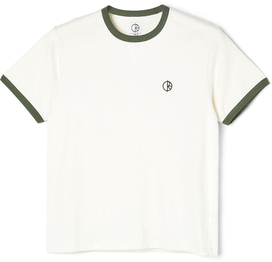  Polar Skate Co. T-shirt Rios Ringer Tee Cloud White Khaki Uomo Cloud Bianco Beige