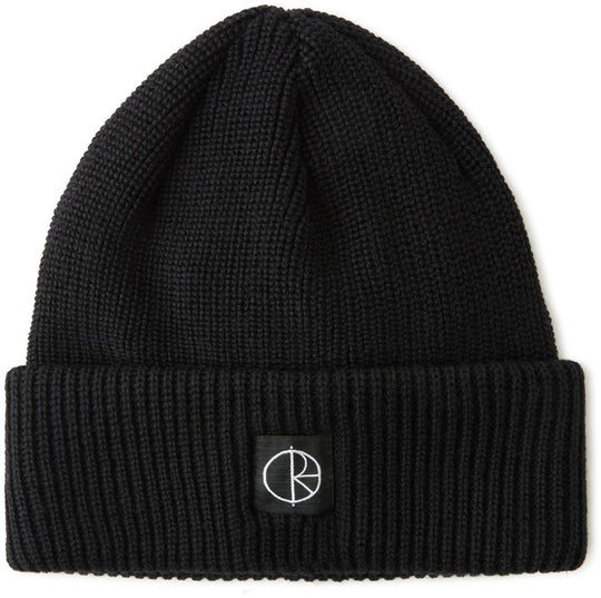  Polar Skate Co. Cuffia Double Fold Merino Beanie Black Unisex Nero