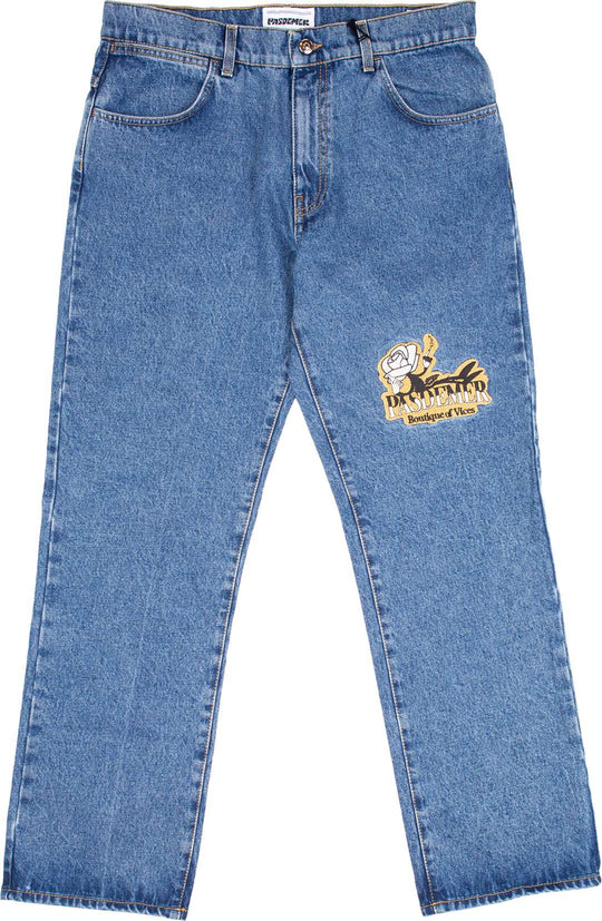  Pas De Mer Pantaloni Jeans Rose Pant Blue Uomo