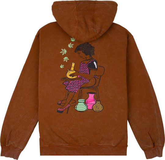  Pas De Mer Felpa Ceramica Hoody Brown Uomo Marrone