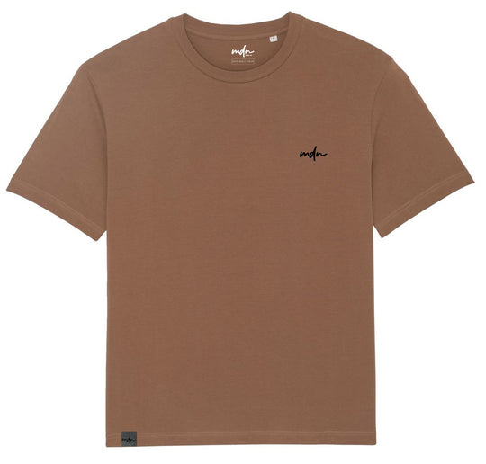  Mdn T-shirt Sustainable Ebroidered Logo Tee Caramel Uomo Marrone
