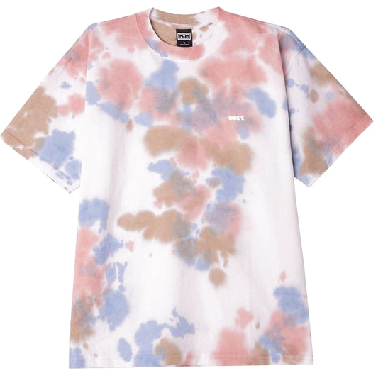  Obey T-shirt Bold Heavyweight Blotch Tee Putty Pink Uomo Rosa