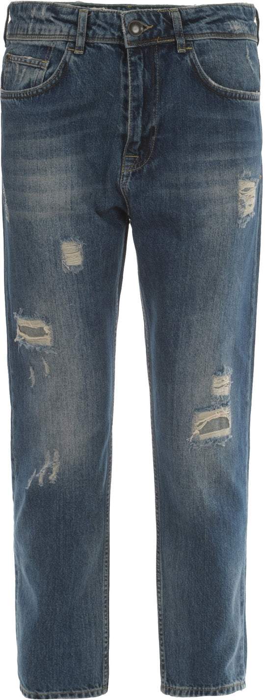  P.grax Pantaloni Jeans Blacksmith Cropped Fit Blue Uomo