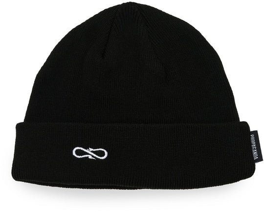  Propaganda Cuffia Embroidery Beanie Black Unisex Nero
