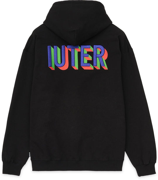  Iuter Felpa Say Something Hoodie Black Uomo Nero