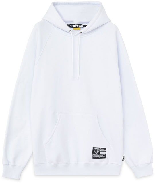  Iuter Felpa Basic Hoodie White Uomo Bianco