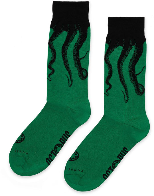  Octopus Calze Original Socks Green Black Uomo Nero-verde