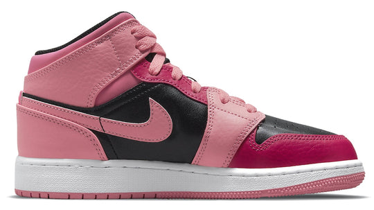  Air Jordan 1 Mid Gs Coral Chalk Pink Shoes Donna Rosa
