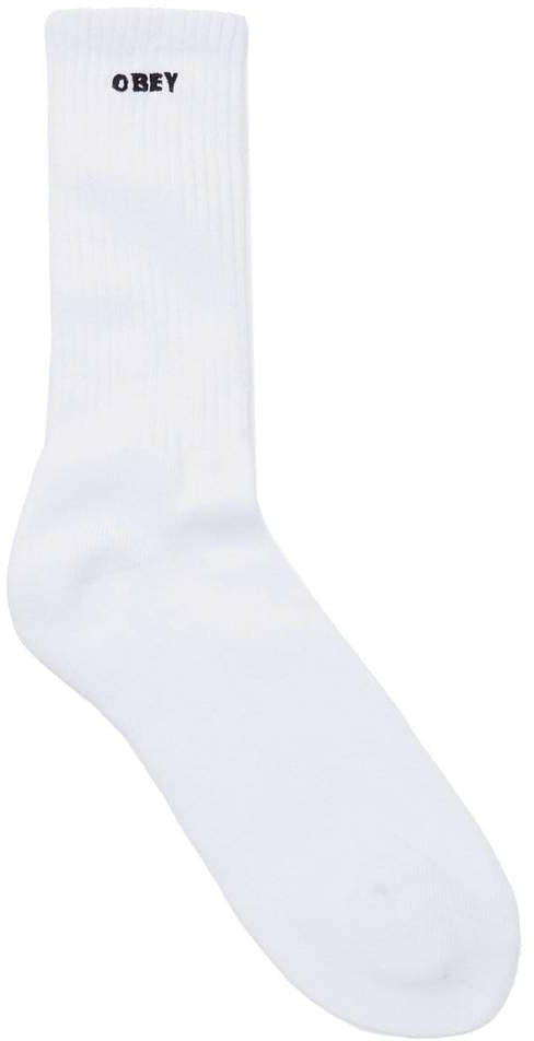  Obey Calze Bold Socks White Uomo Bianco