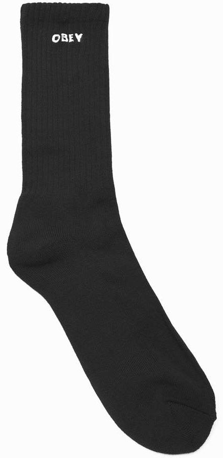  Obey Calze Bold Socks Black Uomo Nero