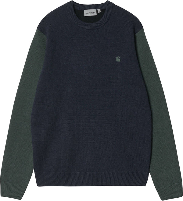 Carhartt WIP maglione Triple Sweater dark navy slate black