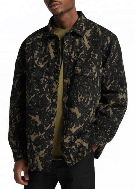  Edwin Giacca Survival Jacket Camo Grass Uomo Verde