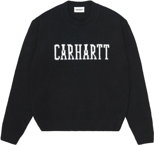 Carhartt Wip Maglione W' University Sweater Black Wax Donna Nero