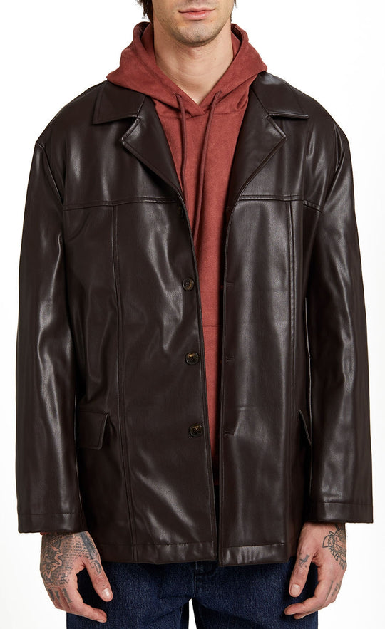  The Silted Company Giacca Fresno Jacket Dark Chocolate Uomo Marrone