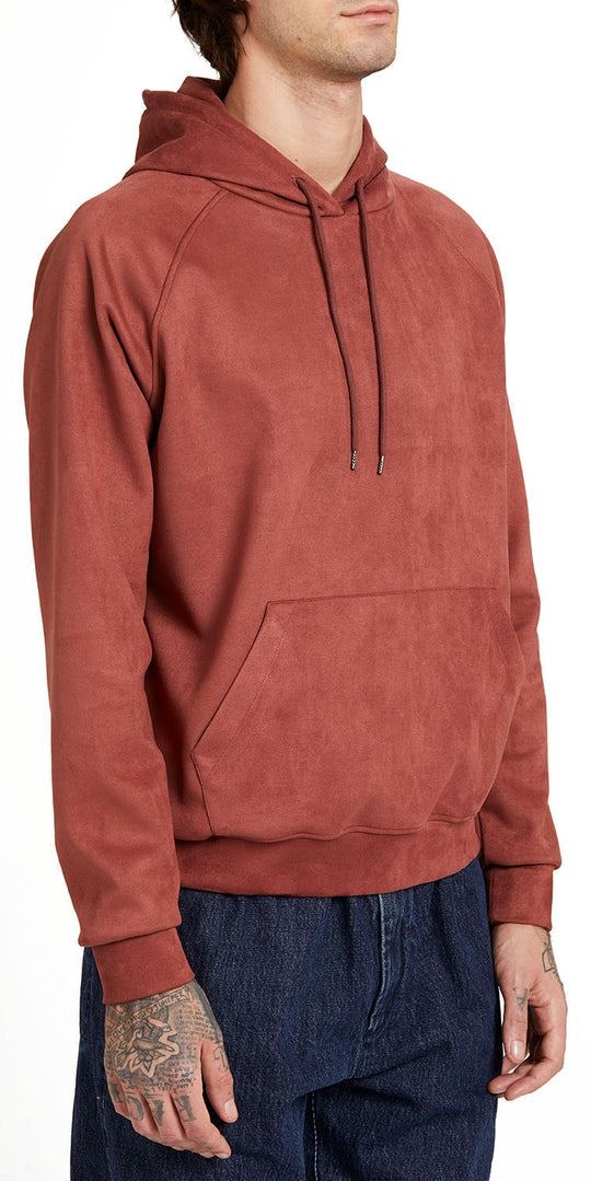  The Silted Company Felpa Tokyo Hoodie Ecosuede Plum Uomo Rosso