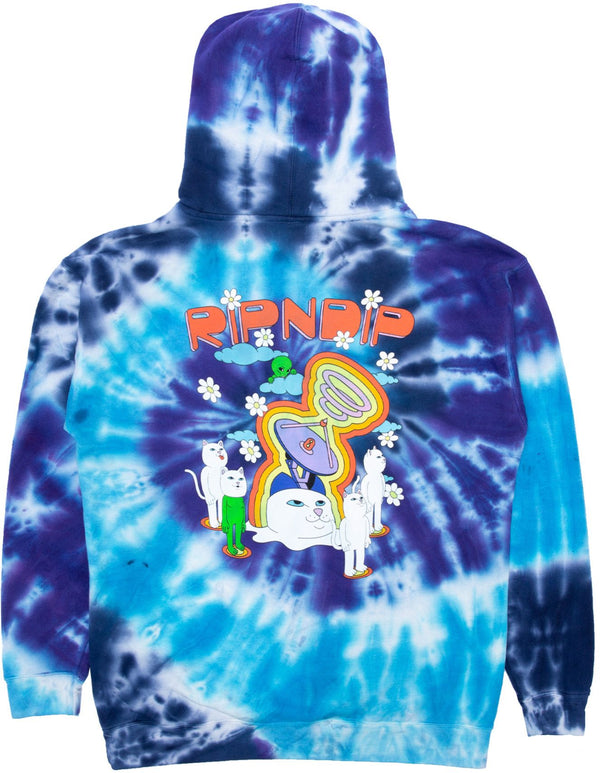 Ripndip felpa Stellar Hoodie purple blu tie dye