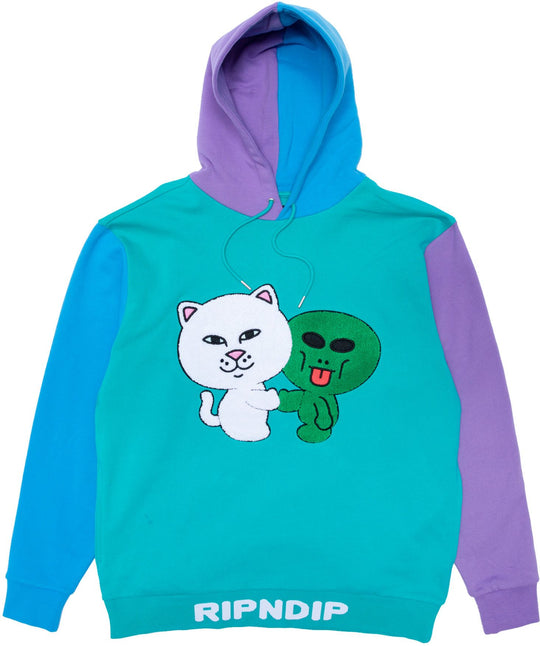  Ripndip Felpa Buddy System Color Block Hoodie Multi Uomo Verde