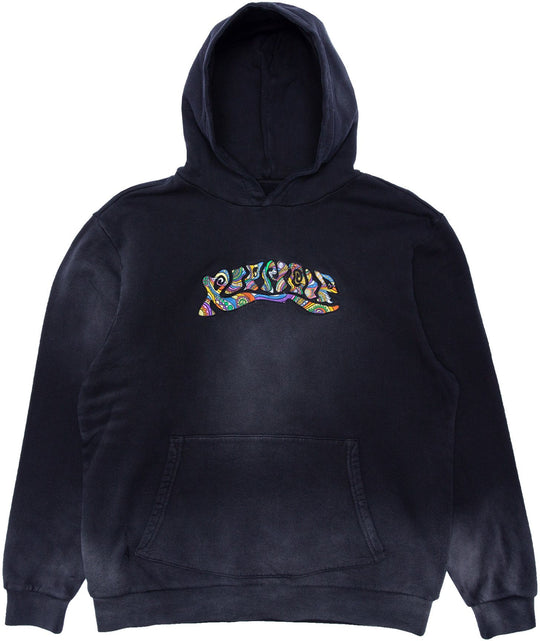  Ripndip Felpa Tribe Embroidered Hoodie Faded Black Uomo Nero