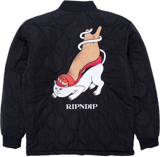  Ripndip Giacca Nermboutins Quilted Bomber Jacket Black Uomo Nero