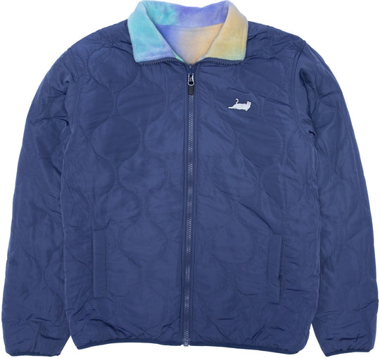  Ripndip Giacca Castanza Reversible Brushed Fleece Quilted Jacket Purple Uomo Viola