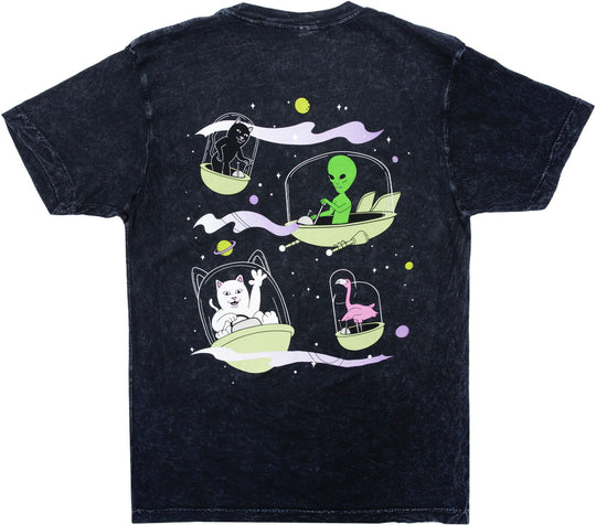  Ripndip T-shirt The Nermsons Tee Black Mineral Wash Uomo Nero