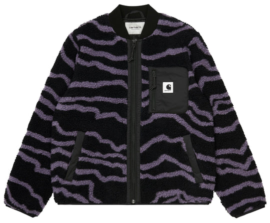  Carhartt Wip Giacca W' Janet Liner Deep Freeze Jacquard Provence Black Donna Nero