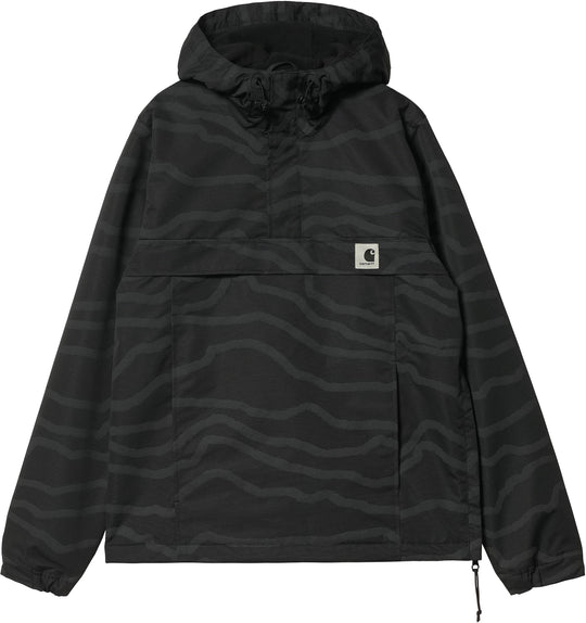  Carhartt Wip Giacca W' Nimbus Pullover Deep Freeze Print Reflective Black Donna Nero