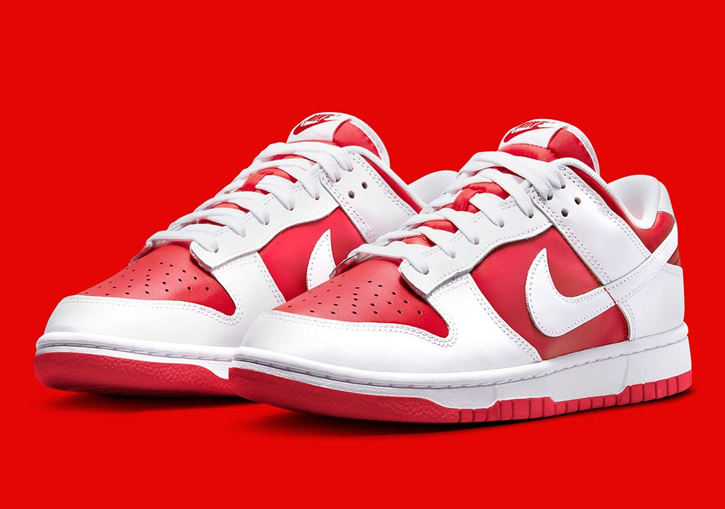  Nike Dunk Low Shoes Championship Red 2021 Rosso Uomo - 2