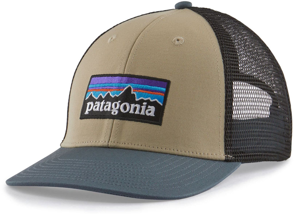  Patagonia Cappello P-6 Logo Lopro Trucker Hat Khaki Plume Grey Beige Uomo - 1