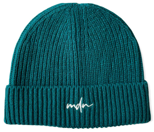  Mdn Cuffia Acrylic Ribs Logo Beanie Petrol Special_unisex Verde