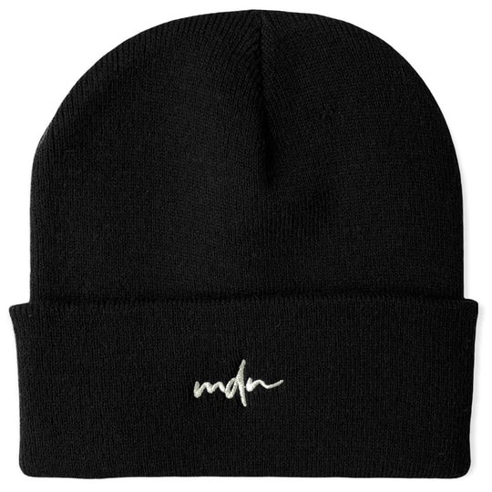  Mdn Cuffia Acrylic Logo Beanie Black White Special_unisex Nero