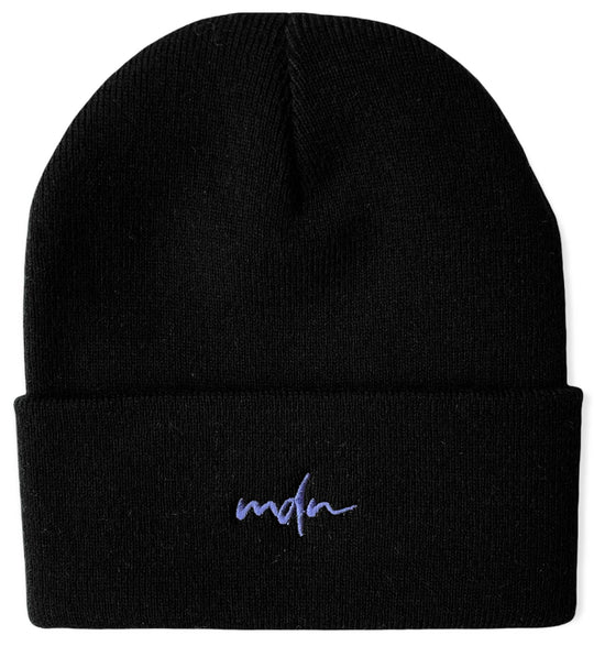  Mdn Cuffia Acrylic Logo Beanie Black Lilac Special_unisex Nero