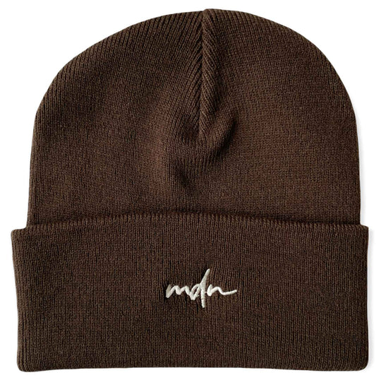  Mdn Cuffia Acrylic Logo Beanie Chocolate White Special_unisex Marrone