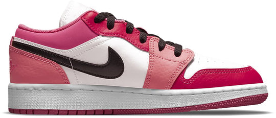  Jordan 1 Low Shoes Pink Red Gs Donna Rosa