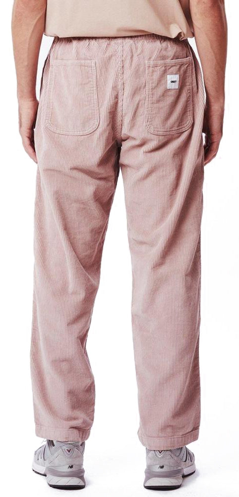  Obey Pantaloni Easy Od Cord Gallnut Uomo Rosa