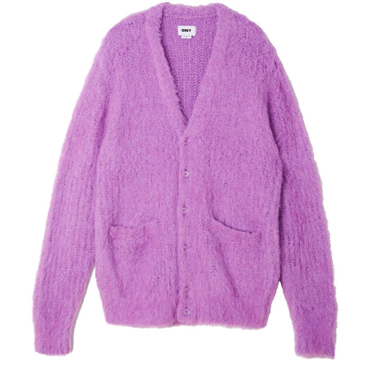  Obey Maglione Patron Cardigan Orchid Uomo Viola